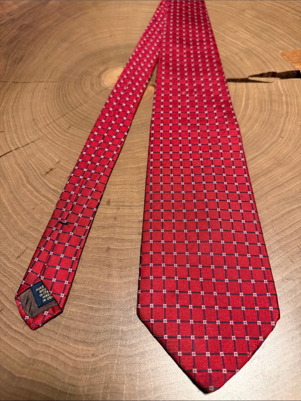 Brooks Brothers Red Windowpane Silk Tie